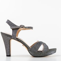 Sandale cu toc Jisko Gri 3