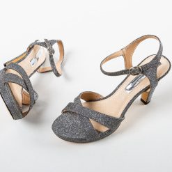 Sandale cu toc Jisko Gri 5