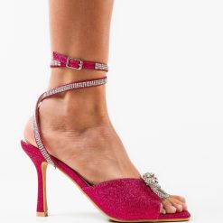 Sandale cu toc Joao Fuchsia 4
