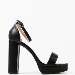 Sandale cu toc Jonas Negre 3