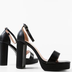 Sandale cu toc Jonas Negre 6