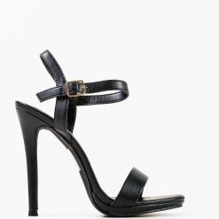 Sandale cu toc Kaine Negre 3