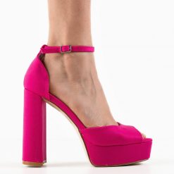 Sandale cu toc Kevin Fuchsia 4