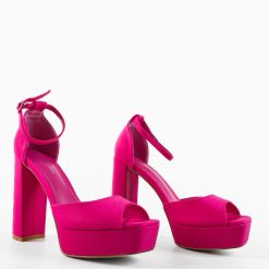 Sandale cu toc Kevin Fuchsia 5