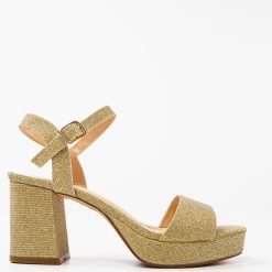 Sandale cu toc Laarni Aurii 2 3