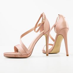 Sandale cu toc Lindon Nude 5