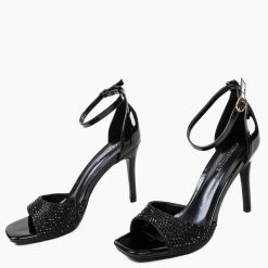 Sandale cu toc Liron Negre 4