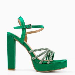 Sandale cu toc Lisbeth Verzi 3