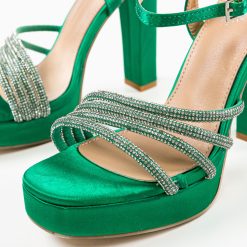 Sandale cu toc Lisbeth Verzi 5