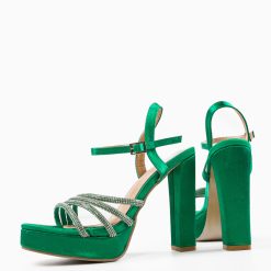 Sandale cu toc Lisbeth Verzi 6