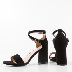 Sandale cu toc Lokka Negre 6
