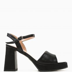 Sandale cu toc Lucineh Negre 4