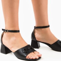 Sandale cu toc Lutgar Negre 2