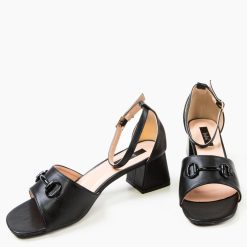 Sandale cu toc Lutgar Negre 4