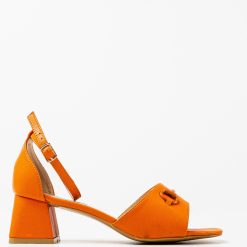 Sandale cu toc Lutgar Portocalii 4