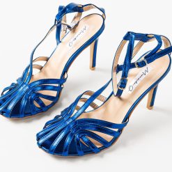 Sandale cu toc Macias Albastre 4