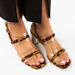 Sandale cu toc Martens Animal Print 3