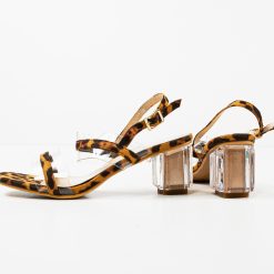 Sandale cu toc Martens Animal Print 5