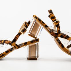 Sandale cu toc Martens Animal Print 6