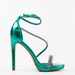 Sandale cu toc Melitta Verzi 3