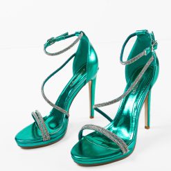 Sandale cu toc Melitta Verzi 4