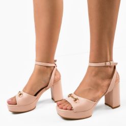 Sandale cu toc Merab Nude 2