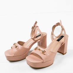 Sandale cu toc Merab Nude 4