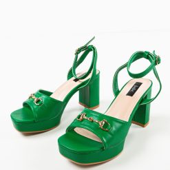 Sandale cu toc Merab Verzi 4