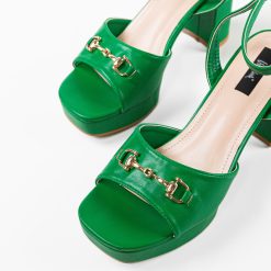 Sandale cu toc Merab Verzi 5