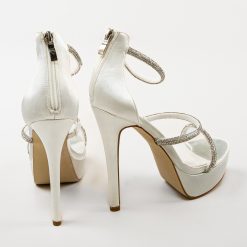 Sandale cu toc Miilla Albe 4