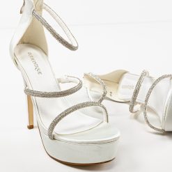 Sandale cu toc Miilla Albe 5