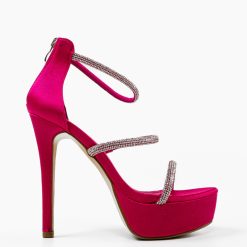 Sandale cu toc Miilla Fuchsia 4
