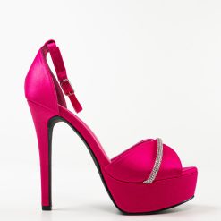 Sandale cu toc Miriam Fuchsia 4