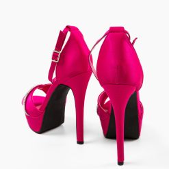 Sandale cu toc Miriam Fuchsia 7
