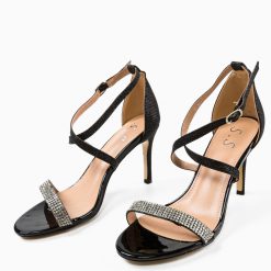 Sandale cu toc Mladenk Negre 4