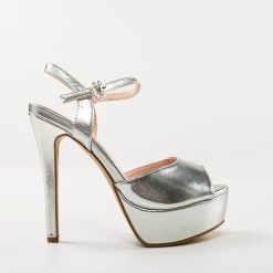 Sandale cu toc Moctez Argintii 3