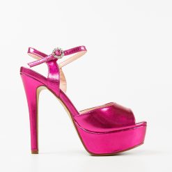 Sandale cu toc Moctez Fuchsia 3