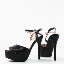 Sandale cu toc Moctez Negre 6