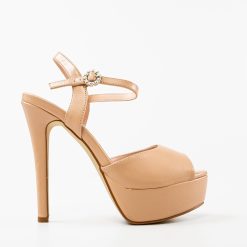 Sandale cu toc Moctez Nude 3