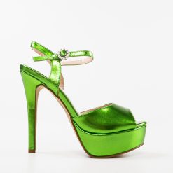 Sandale cu toc Moctez Verzi 4