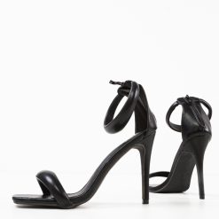 Sandale cu toc Monparis Negre 6