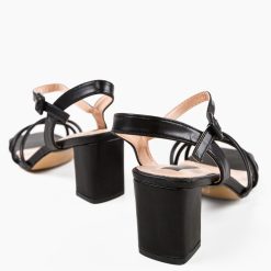 Sandale cu toc Mpho Negre 6