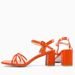 Sandale cu toc Mpho Portocalii 5