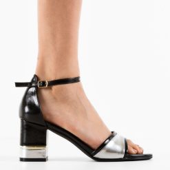 Sandale cu toc Navde Negre 3