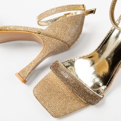 Sandale cu toc Nigella Aurii 2 5