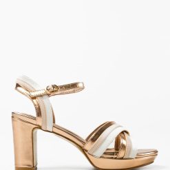 Sandale cu toc Noor Aurii 4