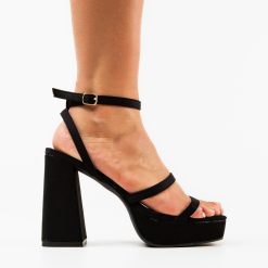 Sandale cu toc Oihana Negre 3
