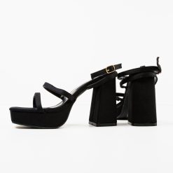 Sandale cu toc Oihana Negre 4