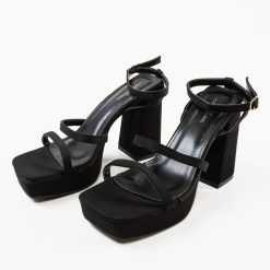 Sandale cu toc Oihana Negre 5