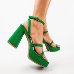 Sandale cu toc Oihana Verzi 2